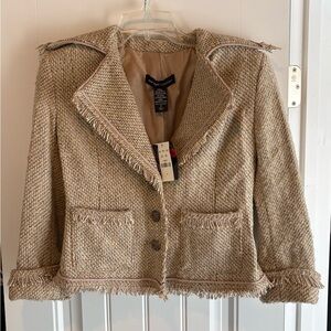 NWT New York & Company Beige Tweed Blazer